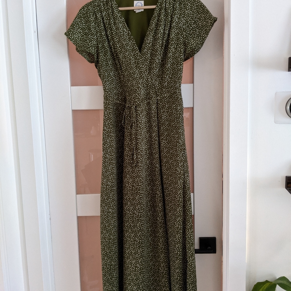 Francesca's Green Midi Dress